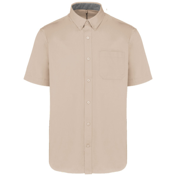 Chemise coton manches courtes Ariana III homme personnalisable pour entreprises – BCM Goodies