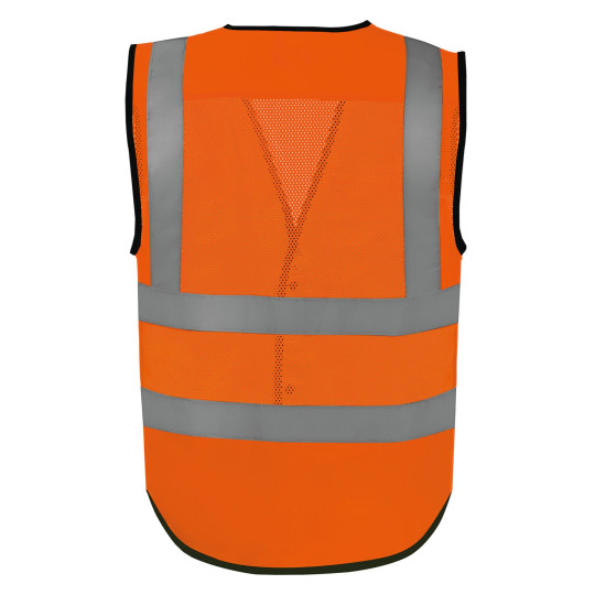 Gilet haute visibilité Eco Superior personnalisable en polyester recyclé – Conforme normes EN ISO – BCM Goodies