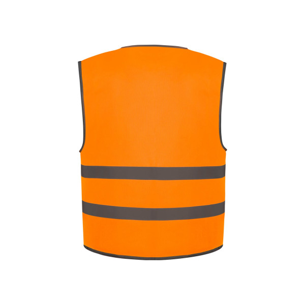 Gilet avec bordures et bandes réfléchissantes personnalisable – Vêtement de visibilité pour communication d’entreprise B2B