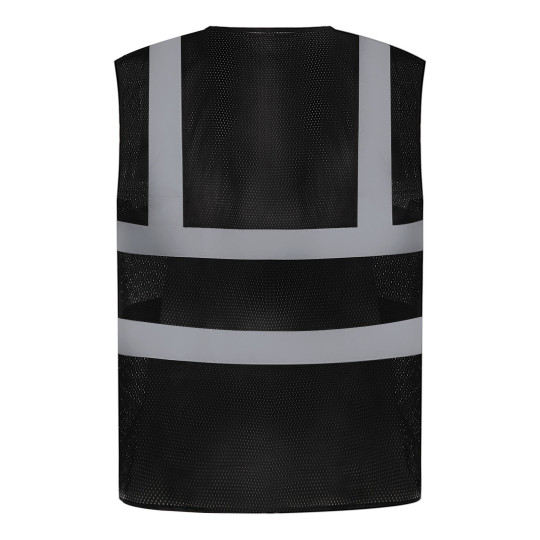 Gilet haute visibilité maille ajourée recyclée personnalisable pour événements et entreprises