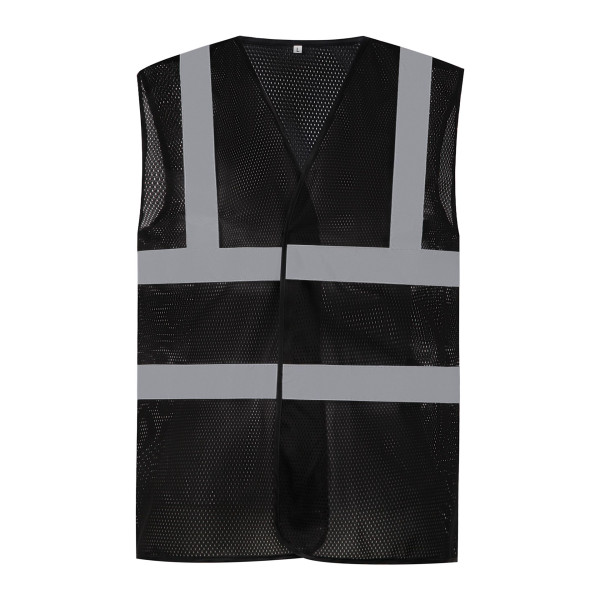 Gilet haute visibilité maille ajourée recyclée personnalisable pour événements et entreprises