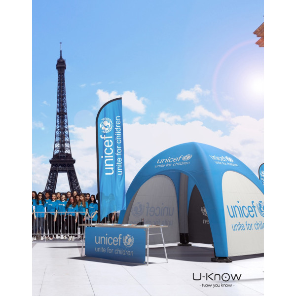 U-TENT 600 Tente Gonflable 6X6m Personnalisable | BCM Goodies