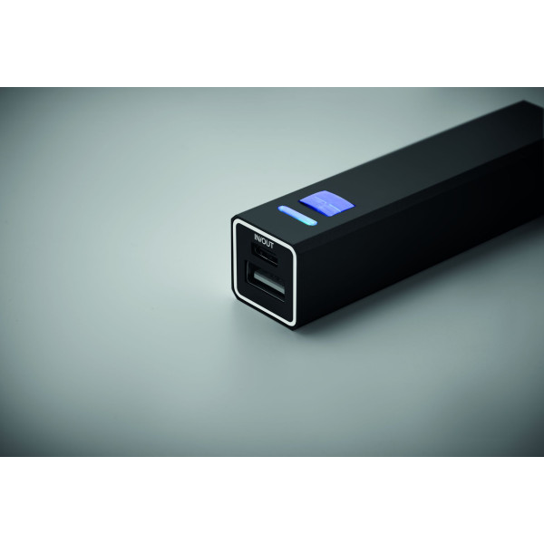 Chargeur portable Powerbank 2600 mAh en aluminium recyclé pour smartphone - BCM Goodies