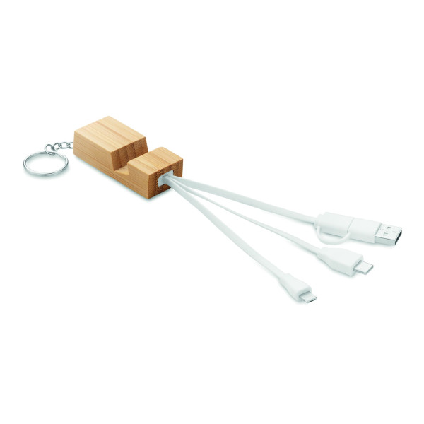 Porte-clés support en bambou CLAUERC Personnalisable | BCM Goodies