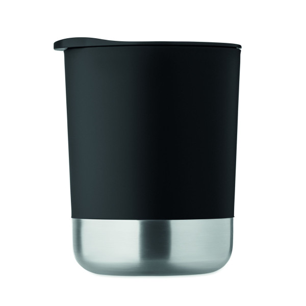 Mug en PP avec base en acier inoxydable recyclé - 300 ml - Personnalisable pour objets publicitaires B2B