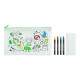 Trousse à crayons en non tissé avec 4 crayons de couleur - Objet promotionnel pour entreprise