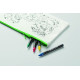 Trousse à crayons en non tissé avec 4 crayons de couleur - Objet promotionnel pour entreprise