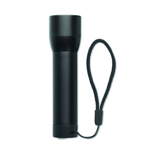 Lampe torche rechargeable en aluminium recyclé LUMEZO - Objet personnalisable pour événements et cadeaux d'entreprise