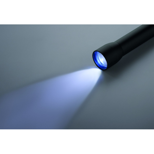 Lampe torche rechargeable en aluminium recyclé LUMEZO - Objet personnalisable pour événements et cadeaux d'entreprise