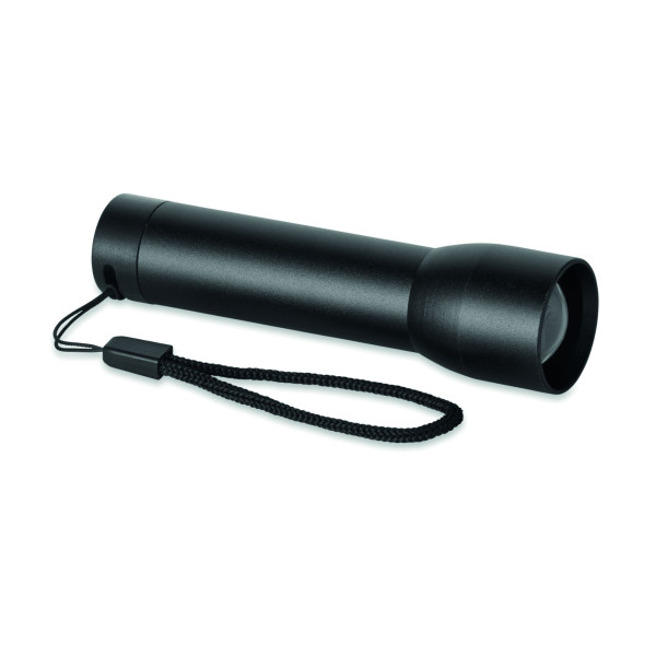 Lampe torche rechargeable en aluminium recyclé LUMEZO - Objet personnalisable pour événements et cadeaux d'entreprise