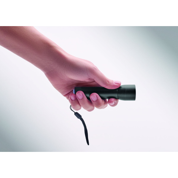 Lampe torche rechargeable en aluminium recyclé LUMEZO - Objet personnalisable pour événements et cadeaux d'entreprise