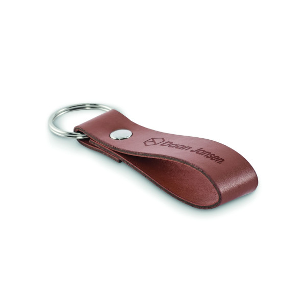 Porte-clés à boucle en PU personnalisable pour entreprise - BCM Goodies