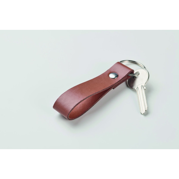 Porte-clés à boucle en PU personnalisable pour entreprise - BCM Goodies
