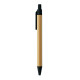 Stylo à bille à bouton poussoir en bambou et plastique recyclé - BCM Goodies