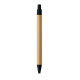 Stylo à bille à bouton poussoir en bambou et plastique recyclé - BCM Goodies
