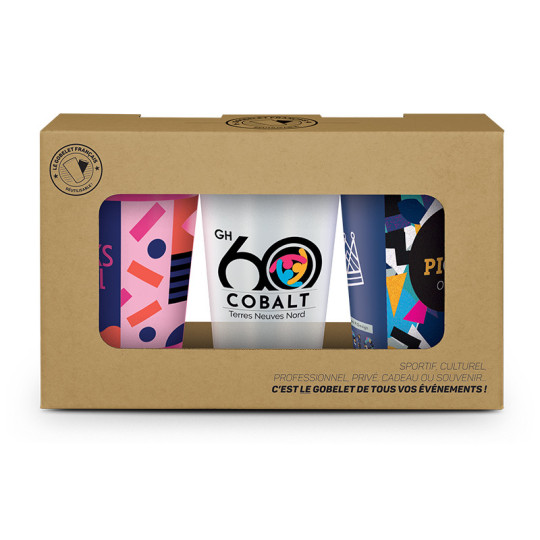 BOITE CARTON AVEC FENETRE POUR 3 OU 6 PICUP30 - MONTAGE COMPRIS Personnalisable | BCM Goodies
