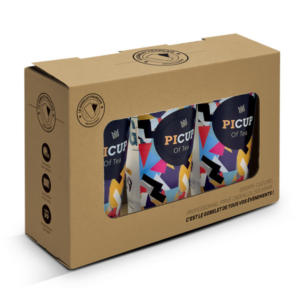 BOITE CARTON AVEC FENETRE POUR 3 OU 6 PICUP30 - MONTAGE COMPRIS Personnalisable | BCM Goodies