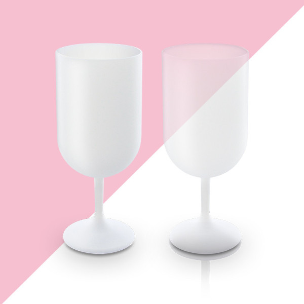 VERRE A PIED EN PLASTIQUE REUTILISABLE PP 18 cl RAS BORD Personnalisable | BCM Goodies