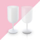 VERRE A PIED EN PLASTIQUE REUTILISABLE PP 18 cl RAS BORD Personnalisable | BCM Goodies