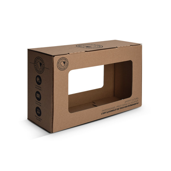 Boîte de rangement kraft pour 3 ou 6 gobelets PICUP60 personnalisés – BCM Goodies