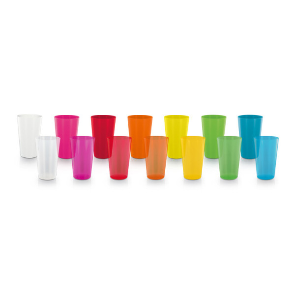 GOBELET PLASTIQUE REUTILISABLE 30 cl RAS BORD Personnalisable | BCM Goodies