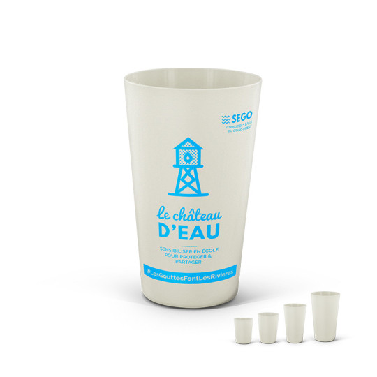 Gobelet réutilisable en biocomposite 30 cl personnalisable – Fabrication française – BCM Goodies
