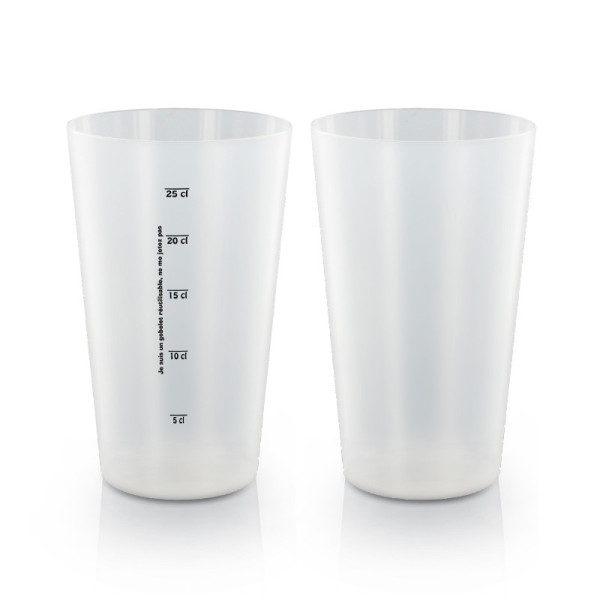 Gobelet plastique réutilisable 30 cl IML sans BPA – Compatible lave-vaisselle et micro-ondes – BCM Goodies