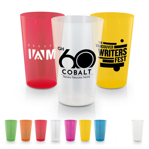GOBELET PLASTIQUE REUTILISABLE 60 cl RAS BORD Personnalisable | BCM Goodies