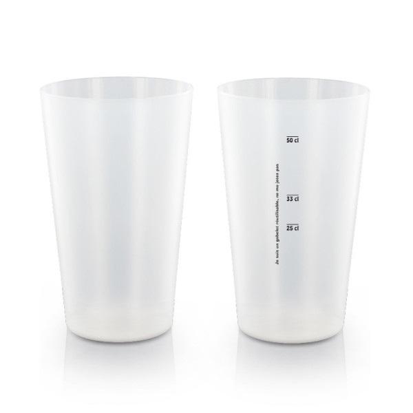 GOBELET PLASTIQUE REUTILISABLE 60 cl  RAS BORD (IML) Personnalisable | BCM Goodies