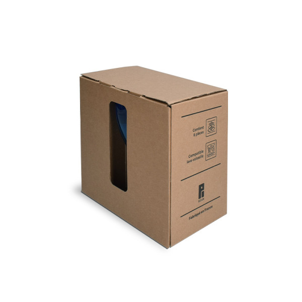 Boîte Kraft compartimentée 6 PICUP avec fenêtres – Packaging personnalisé BCM Goodies