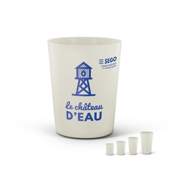 Gobelet 12 cl en biocomposite français réutilisable et recyclable – BCM Goodies
