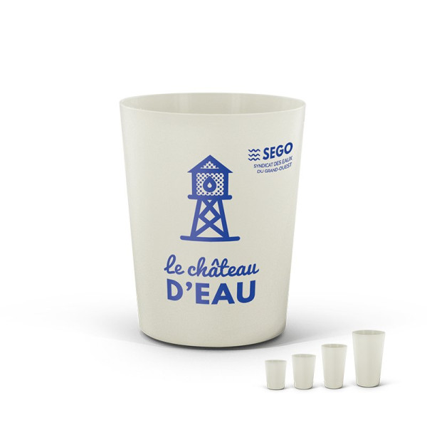 Gobelet 12 cl en biocomposite français réutilisable et recyclable – BCM Goodies