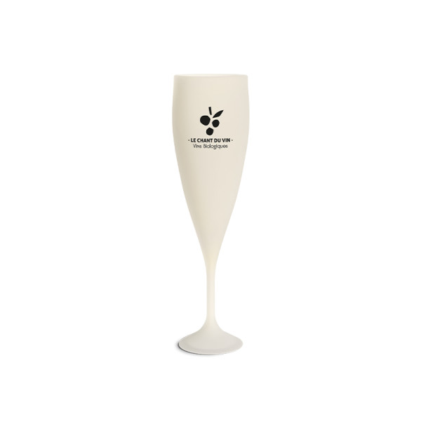 Flûte à champagne en biocomposite végétal et minéral fabriquée en France – réutilisable et recyclable – 14 cl – BCM Goodies