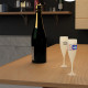 Flûte à champagne en biocomposite végétal et minéral fabriquée en France – réutilisable et recyclable – 14 cl – BCM Goodies