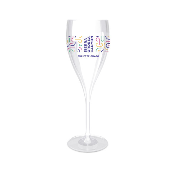 Flûte à champagne transparente 16 cl personnalisable – Made in France, réutilisable et recyclable – BCM Goodies