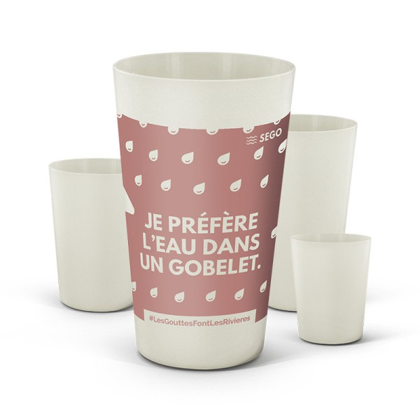 Gobelet 60 cl en biocomposite français réutilisable et recyclable – Marquage personnalisé – BCM Goodies