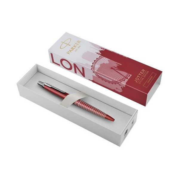 Stylo bille Parker Jotter SE Global Icons encre bleue personnalisable - Coffret cadeau inclus | BCM Goodies