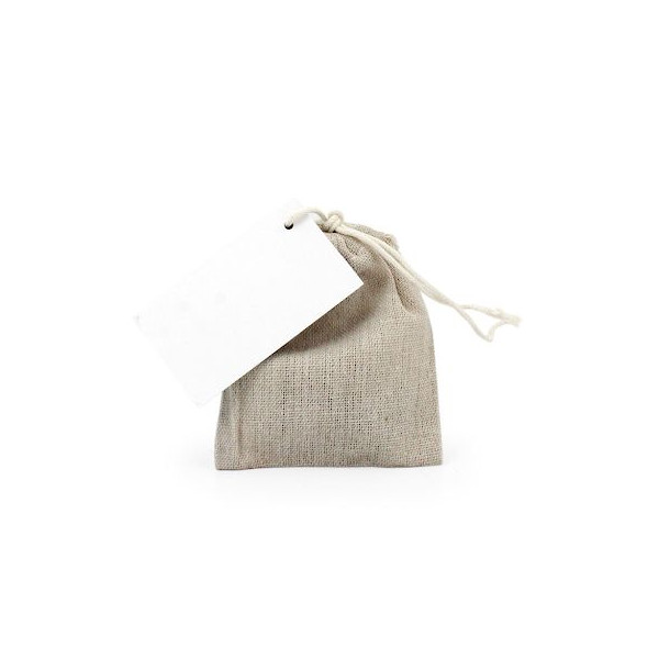 Pochon d’épices personnalisable en lin 100x75 mm – Cadeau d’entreprise original pour événements professionnels | BCM Goodies