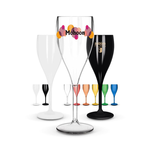 Flûte à champagne personnalisable – Cadeau d’entreprise écologique, marquage logo, fabrication française