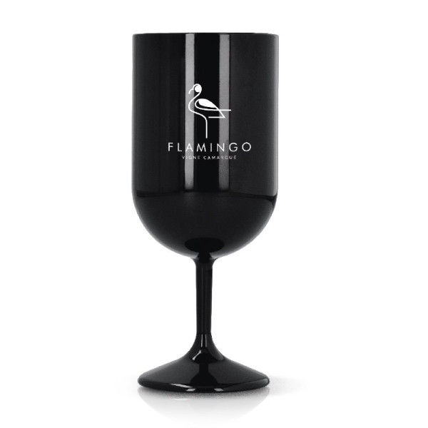 Verre à pied en plastique réutilisable Tritan 18 cl personnalisable – Objet publicitaire pour événements professionnels