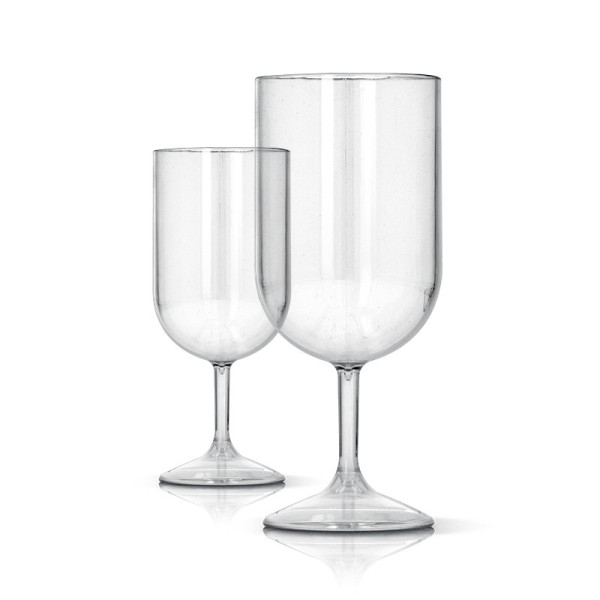 Verre à pied en plastique réutilisable Tritan 18 cl personnalisable – Objet publicitaire pour événements professionnels