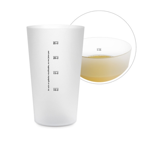 Gobelet réutilisable 30 cl personnalisable en plastique sans BPA – 7 coloris translucides et opaques