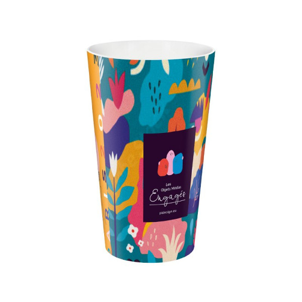 Gobelet plastique réutilisable 30cl personnalisé IML pour événements et communication d’entreprise – BCM Goodies