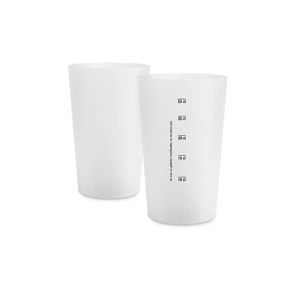 Gobelet réutilisable personnalisable 33 cl – 8 coloris, personnalisable 1 couleur ou quadri, adapté événements professionnels