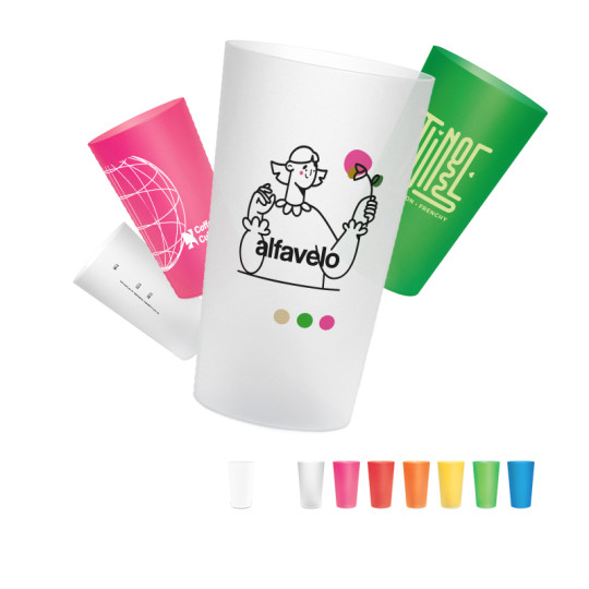 Gobelet plastique réutilisable 60 cl personnalisable – Marquage quadri et nominatif – BCM Goodies