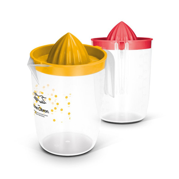 Presse-agrumes avec pichet 1L personnalisable en PP sans BPA – Objet publicitaire pour entreprises et événements