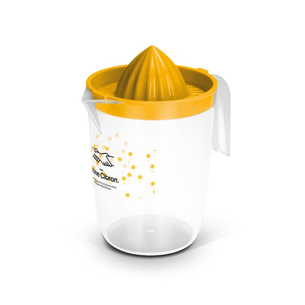 Presse-agrumes avec pichet 1L personnalisable en PP sans BPA – Objet publicitaire pour entreprises et événements