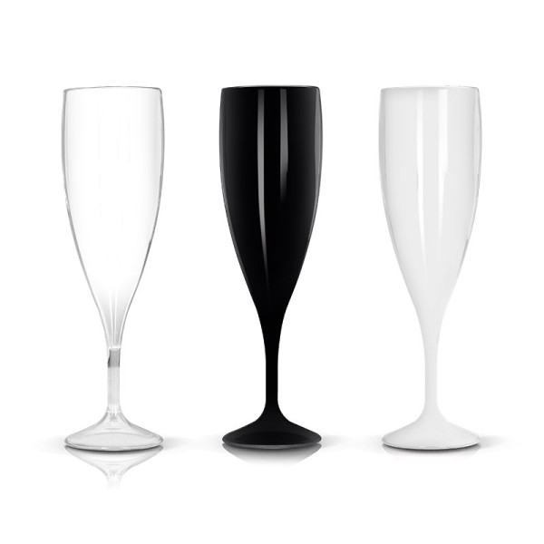 Flûte à champagne personnalisable en plastique Tritan 14 cl – Réutilisable, sans BPA, compatible lave-vaisselle – BCM Goodies