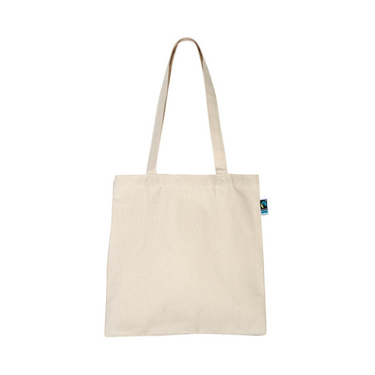 Sac coton 100% Fairtrade 140g personnalisé – Impression quadri ou sérigraphie – 38x42cm – Anses longues – BCM Goodies