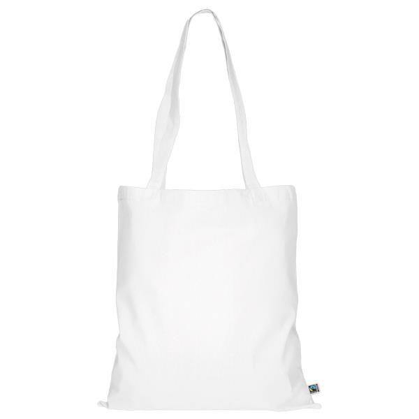 Sac coton 100% Fairtrade 140g personnalisé – Impression quadri ou sérigraphie – 38x42cm – Anses longues – BCM Goodies